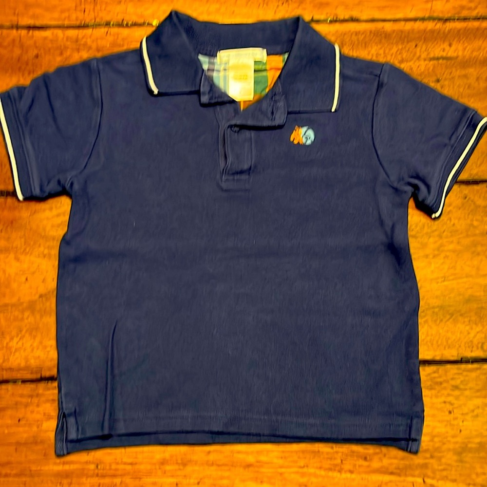 Janie and Jack Navy Crab Polo